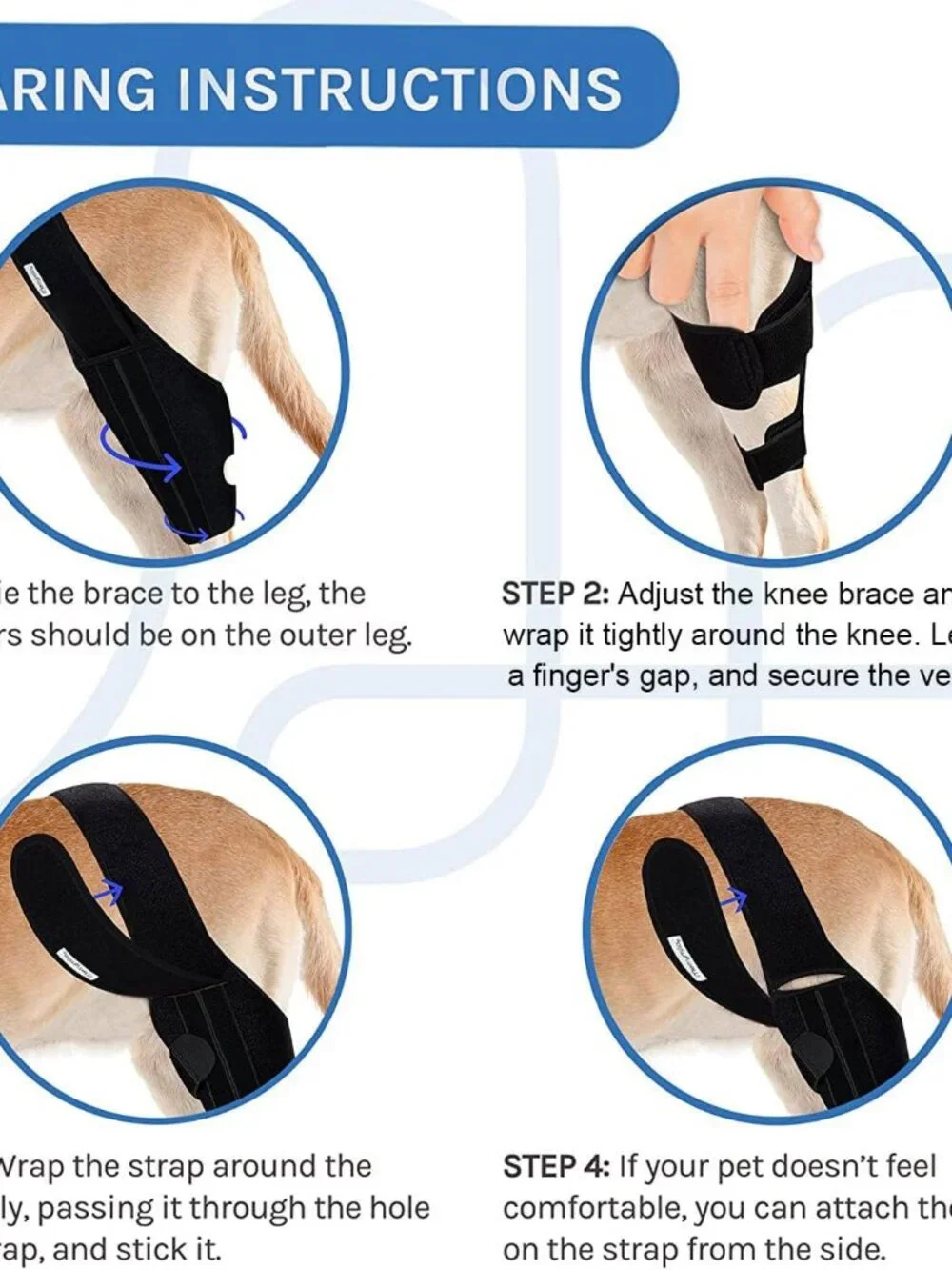 Dog Knee Brace for Hind Leg Support, Helps Stabilize ACL